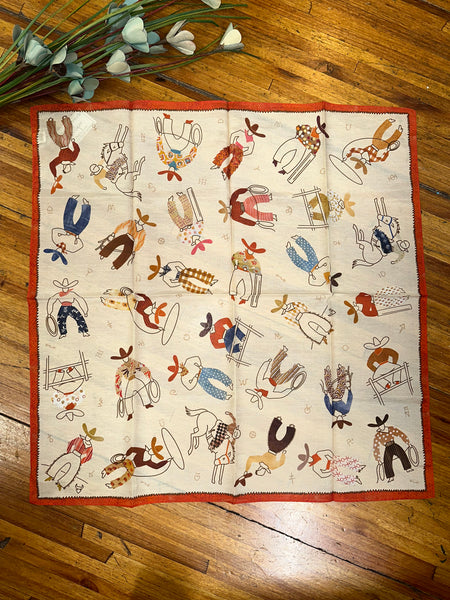 "Way Out West" XO Shorty Silk Scarf