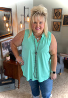 "Solid Lizzy Tank" *Mint Teal