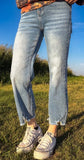 Outlaw Crop Jeans -Light Wash