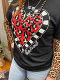 "Be Kind Leopard Heart" Graphic Tee