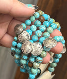 "Turquoise Buffalo Coin" Bracelet