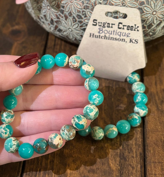 "Turquoise" Stretch Bracelet *Quartz