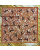 "Block Print Horses" XOXO Shorty Silk Scarf