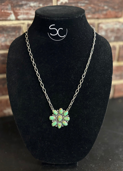 "Western Cluster" Necklace *Green