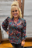 Wildberry Paisley Top