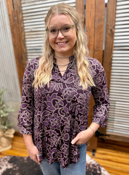 "Lizzy Bell" Top *Purple