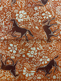 "Block Print Horses" XOXO Shorty Silk Scarf