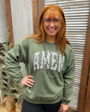 "Amen" Sweatshirt *Olive Green