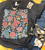"Western Rose Ranch" XOXO Graphic Tee