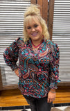 Wildberry Paisley Top