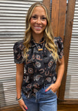 Black Feather Top