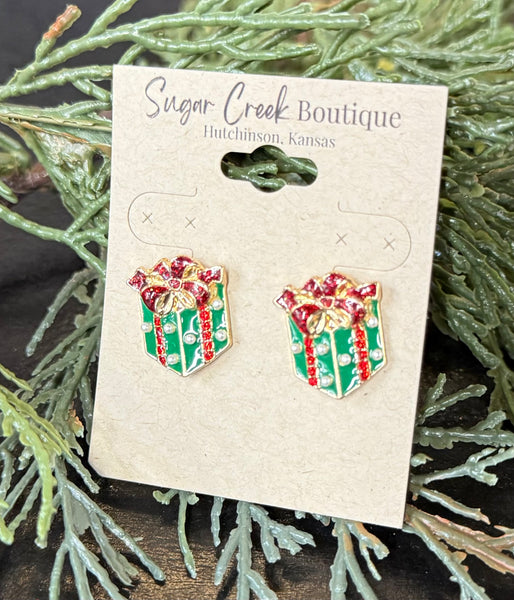 "Classy Christmas Package" Earring