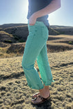 Outlaw Crop Jeans *Turquoise