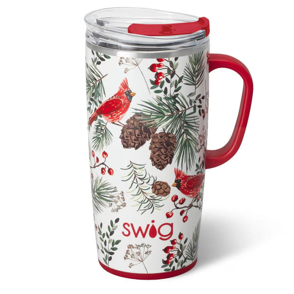 Winter Cardinals Travel Mug 22oz
