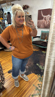 "Cloud Basic Mom Cuff" Top *Saddle