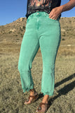 Outlaw Crop Jeans *Turquoise