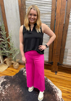 "Magic Wide Cropped" Pant *Hot Pink