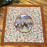 "Cattle Drive" XO Shorty Silk Scarf
