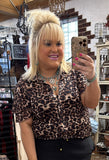 Mesh Around Blouse *Leopard