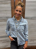 Studded Denim Shacket