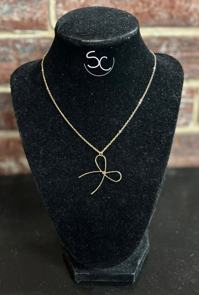 “If It Makes You Happy” Bow Necklace