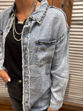 Studded Denim Shacket