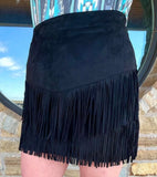 Fort Worth Fringe Skirt *Black