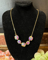 “Round Crystal Loving” Necklace *Iridescent