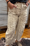 "Wild Wild West" Barrel Jeans *Almond Latte