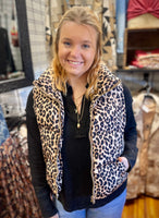 "Leopard Moves" Puffer Vest