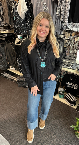 "Leather Outlaw" Button Down