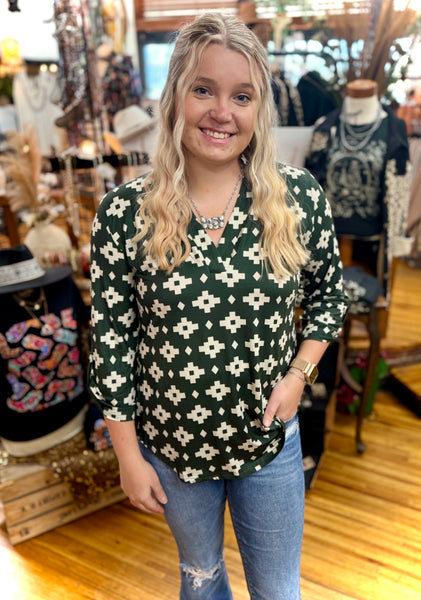 "Aztec Pines" Top