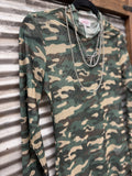Green Camo Mesh Top