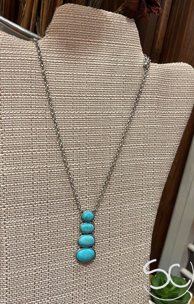 "Stacked" Necklace *Turquoise