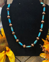 "Cowboy Casanova" Necklace *Copper/ Turq.