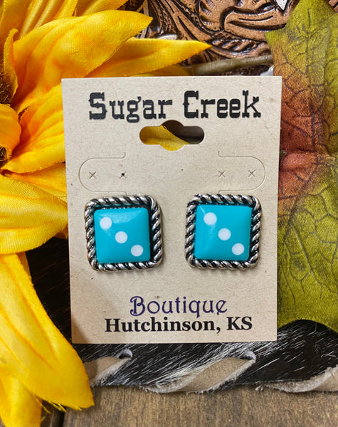 "Good Times Roll" Earring *Turquoise/ 3