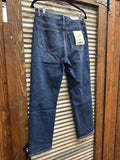 "Monfil" Super High Wedge Straight Leg Jean