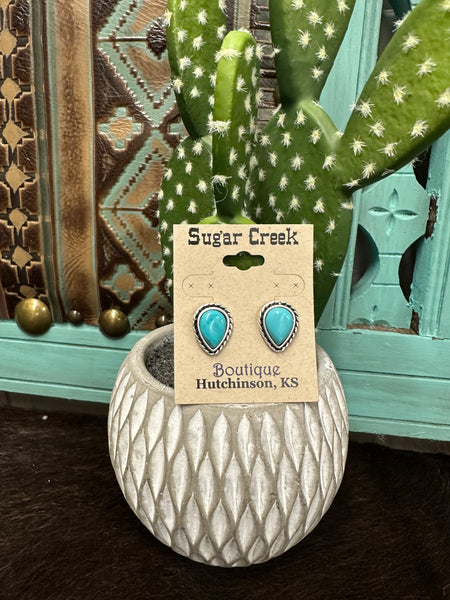 "Drop Turquoise" Stud Earring