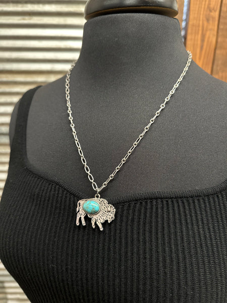 "Face The Storm" Necklace *Turquoise