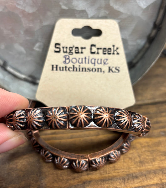 “Copper Concho” Stretch Bracelet