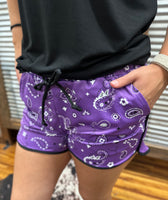 "Purple Bandana Babe" Shorts
