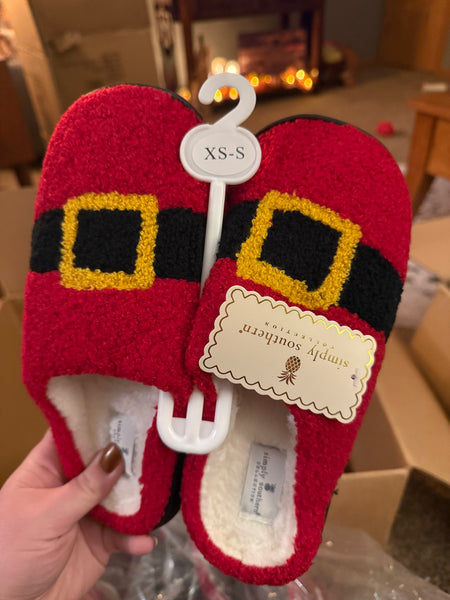 Santa’s Belt Slippers