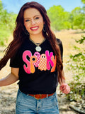 Spooky Tee in Glitter Puff