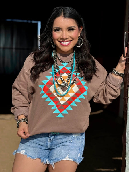"Ryanne's Fall Aztec" Sweatshirt