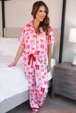Bow Romance Ruffle Pajama Set