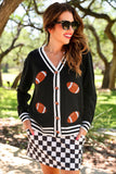 Football Knit Cardigan