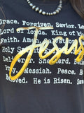"Jesus with Gold Puff" Long Sleeve