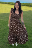 Mocha Dot Dress