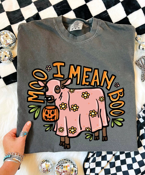 "Moo, I Mean Boo" Graphic Tee