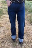 Cuffed Stright Leg Jeans